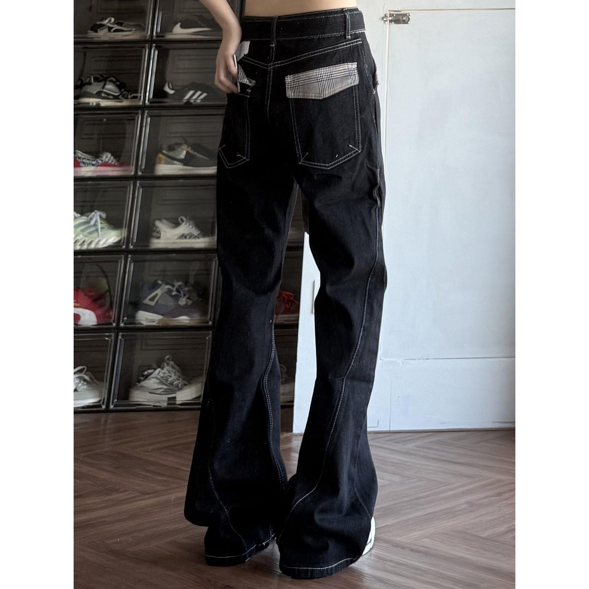 Mens American-style High-street Jeans Loose-fit Slimming Straight-leg Design