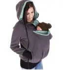 Three-in-one Multi-functional Mother Kangaroo Sweater Coat view 3