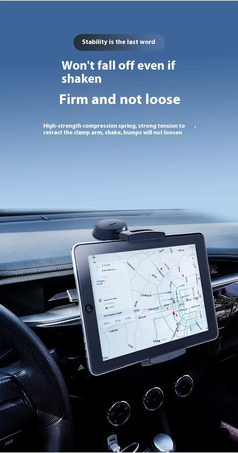Navigation Tablet Computer Bracket Strong Suction Cup Foldable Rotating Car Flat Clip