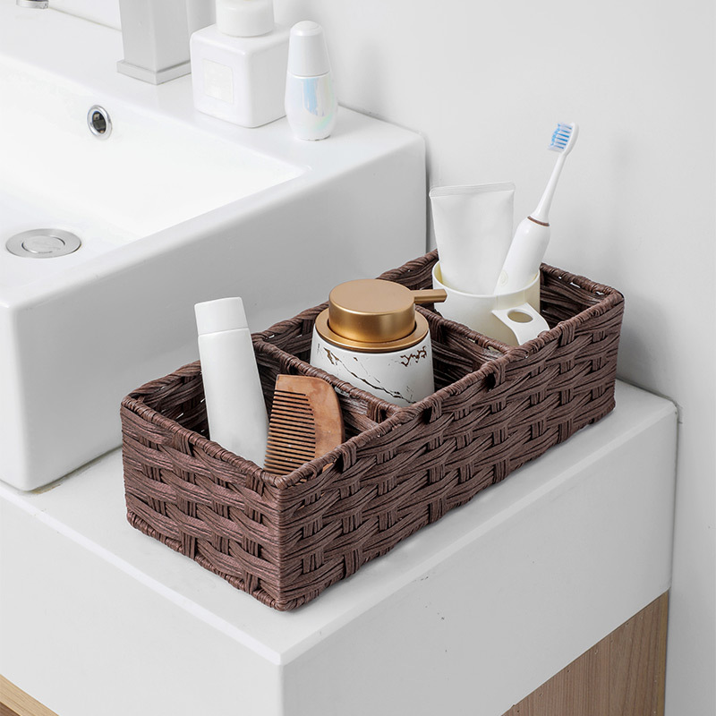 Desktop Bathroom Tissue And Towel Storage Basket Bedroom Cosmetic Organizer
