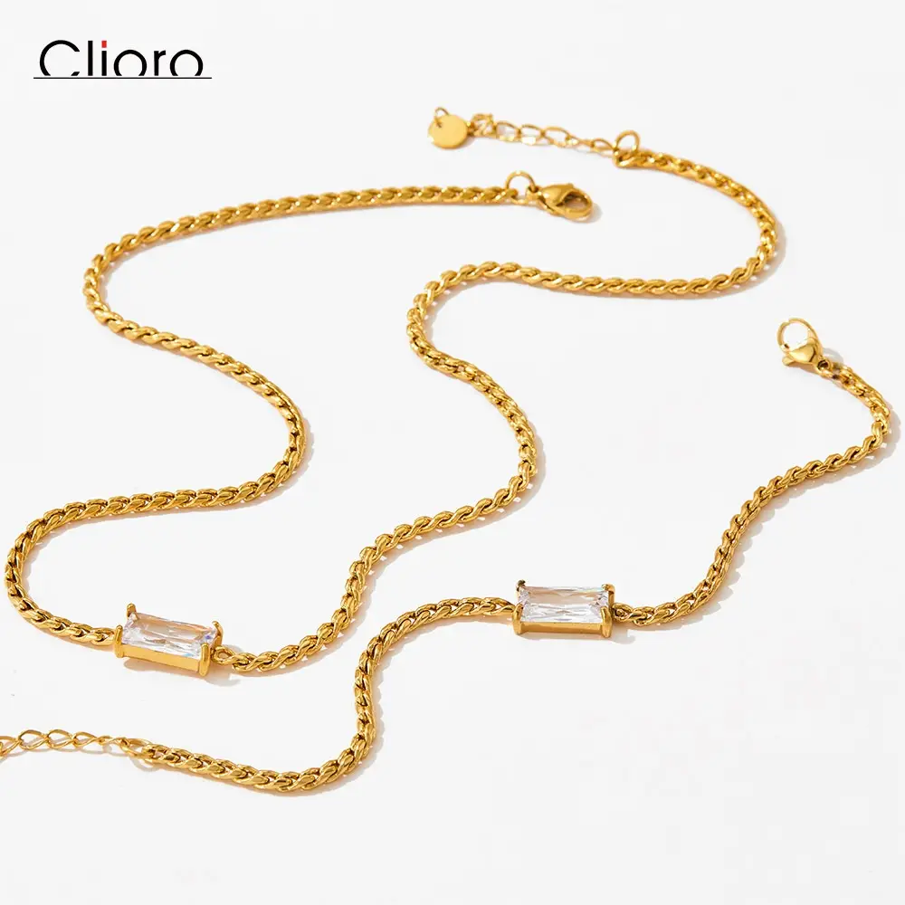 Female European And American Simple Collarbone Necklace Bracelet