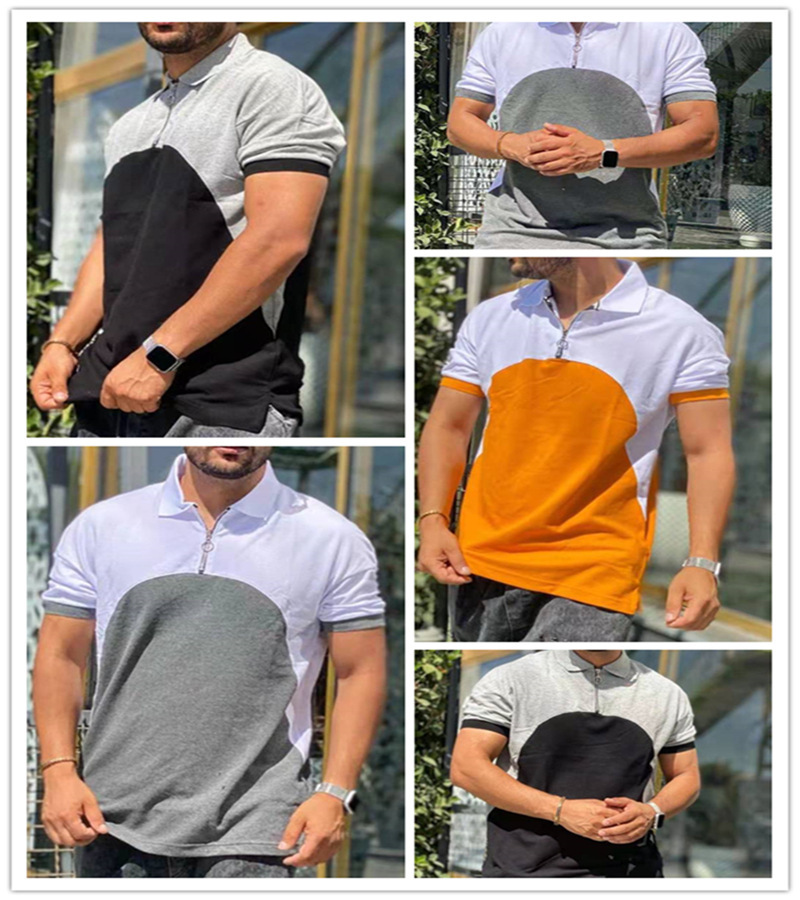 Title 3, Mens Casual Patch Collar Loose Short Sleeve T-...