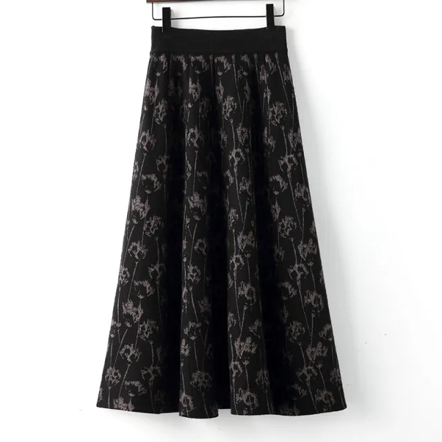 High Waist A Line Large Hem Midi Dress Black - Shop at LoveMi