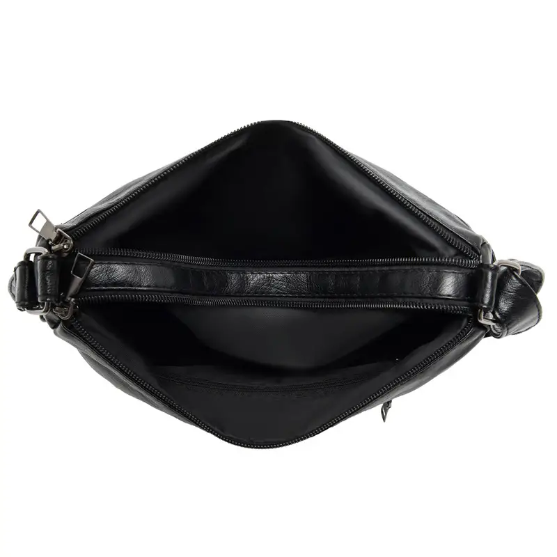 Soft Leather Multi-compartment Multi-pocket Shoulder Messenger Bag