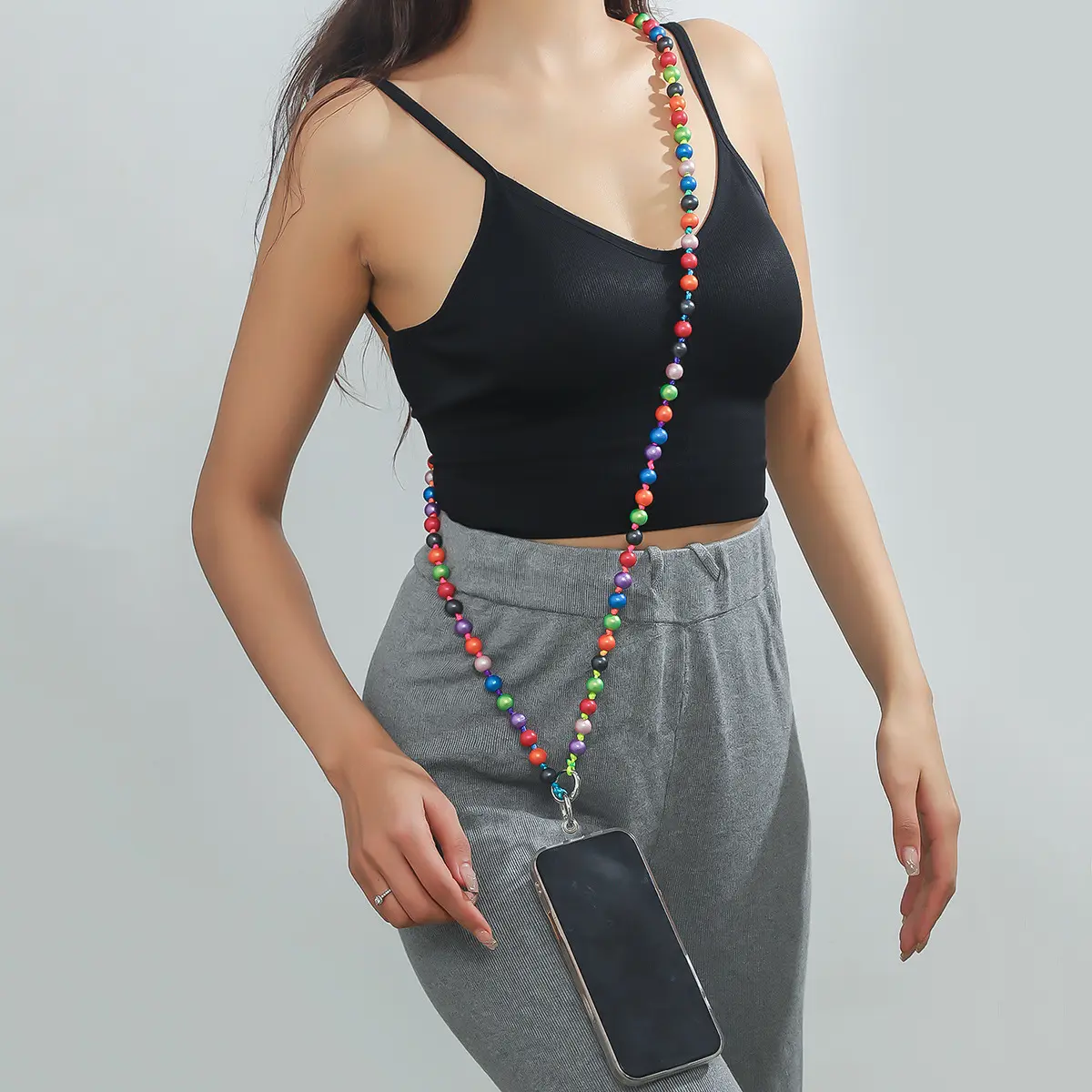 Wild Color Beaded Mobile Phone Strap