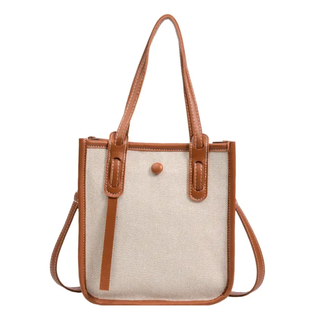 Popular Small Bag Autumn And Winter Crossbody Fashion Contrast Color Portable Tote Bag Brown - Shop at LoveMi
