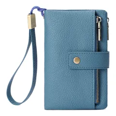 Women's Wallet Zipper Bag Clutch Anti-theft Card Swiping Bag Coin Purse - Blue - View 1