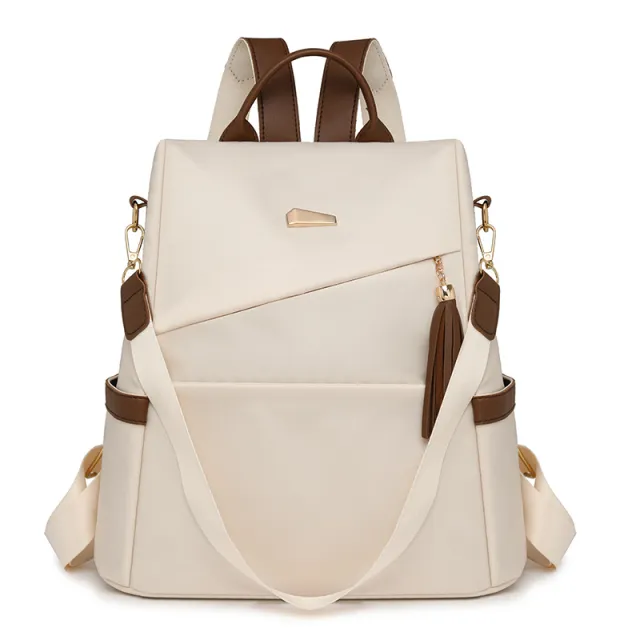 New Fashion Tassel Women's Backpack Casual Simple Beige - Shop at LoveMi