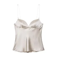Women's Sexy Slim-fit Backless Heart-shaped Neckline Satin Texture Camisole Top - Style A - View 1