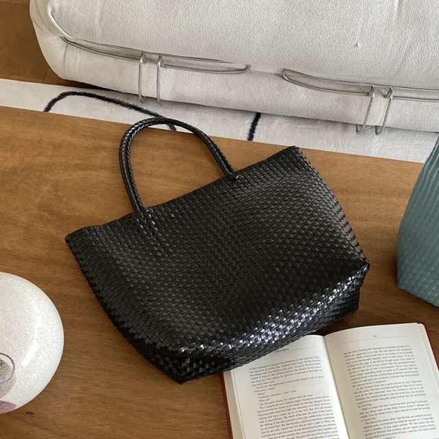 Holiday Shoulder Tote Hand woven Bag Black - Shop at LoveMi