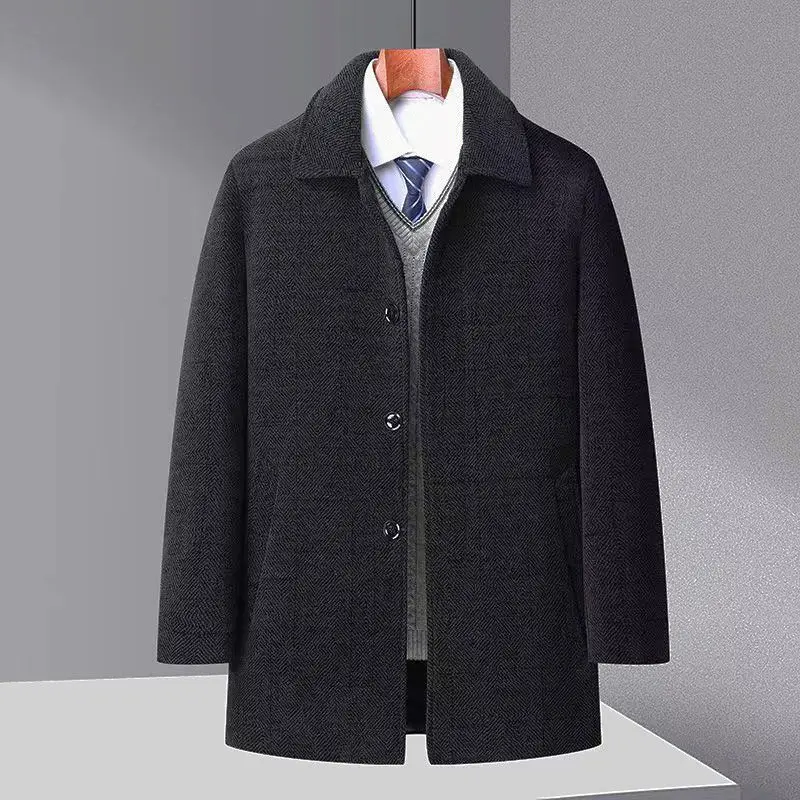 Autumn And Winter New Men's Trench Coat