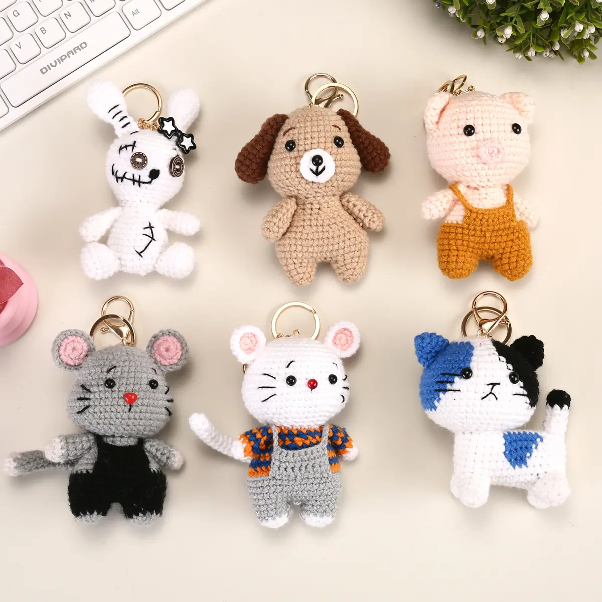 Knitted Wool Animal Doll Crochet 12 Zodiac