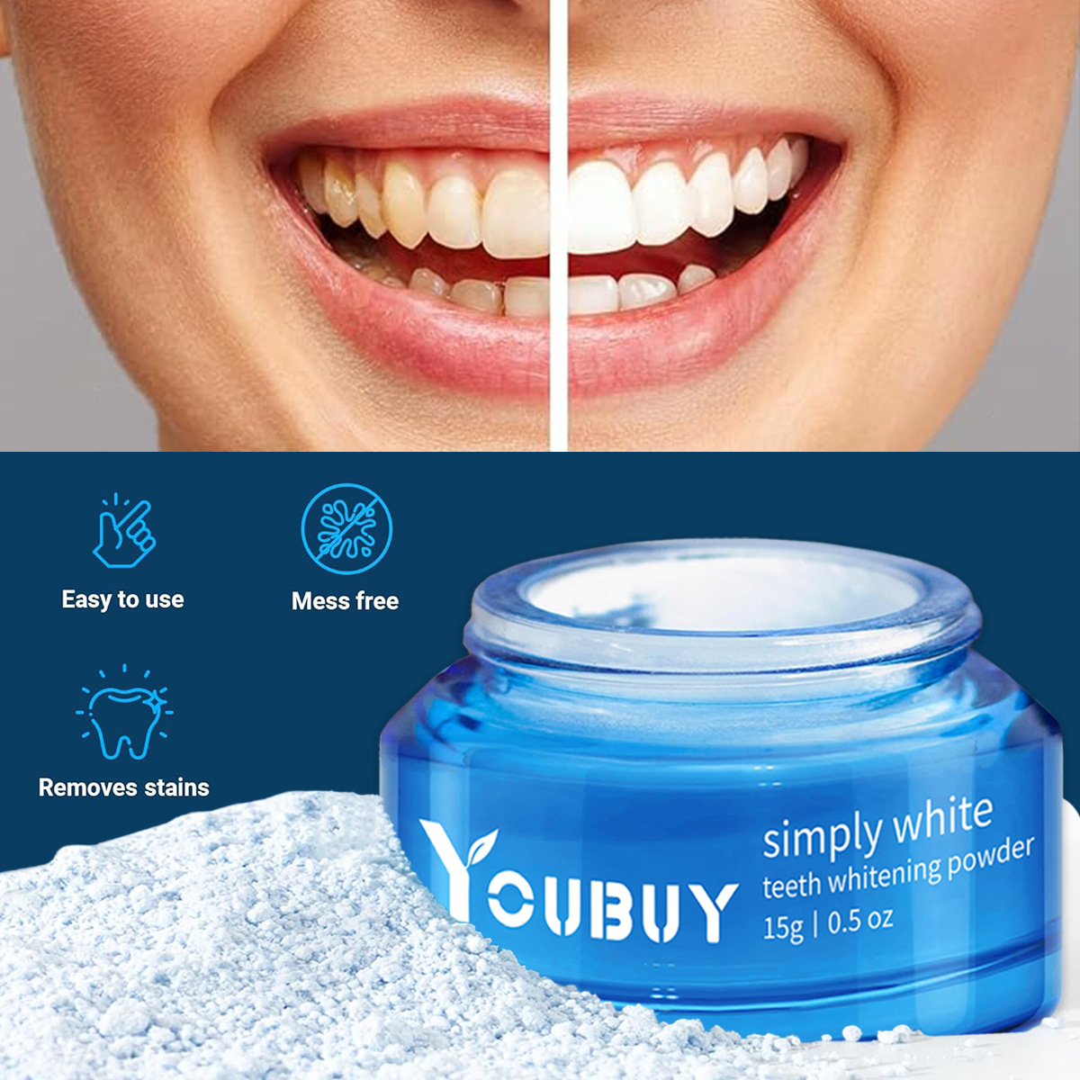 Title 5, YOUBUY Teeth Whitening Brightening Powder Reduc...