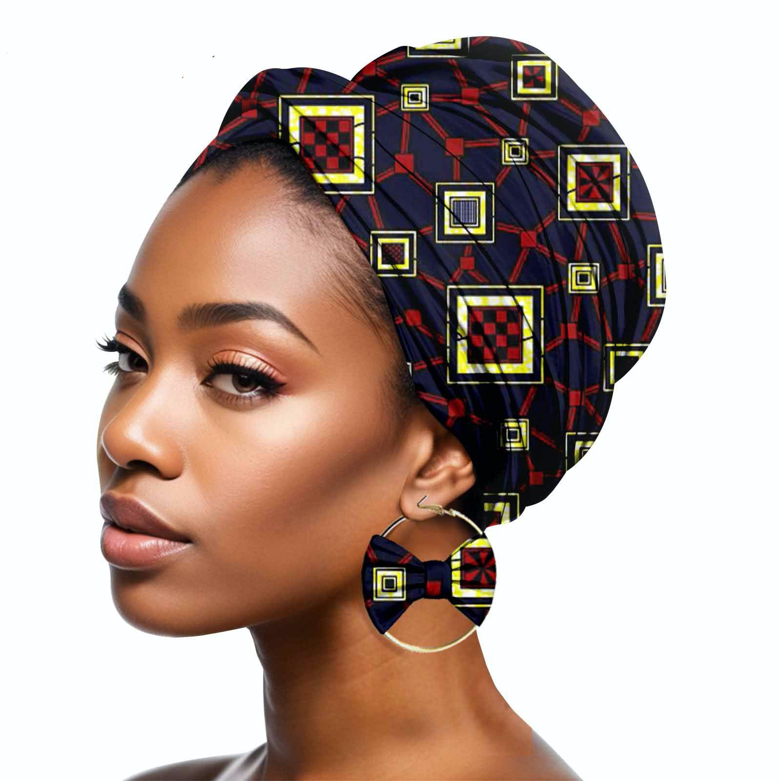 Duplex Printing Batik Headscarf Earrings A758 - Shop at LoveMi