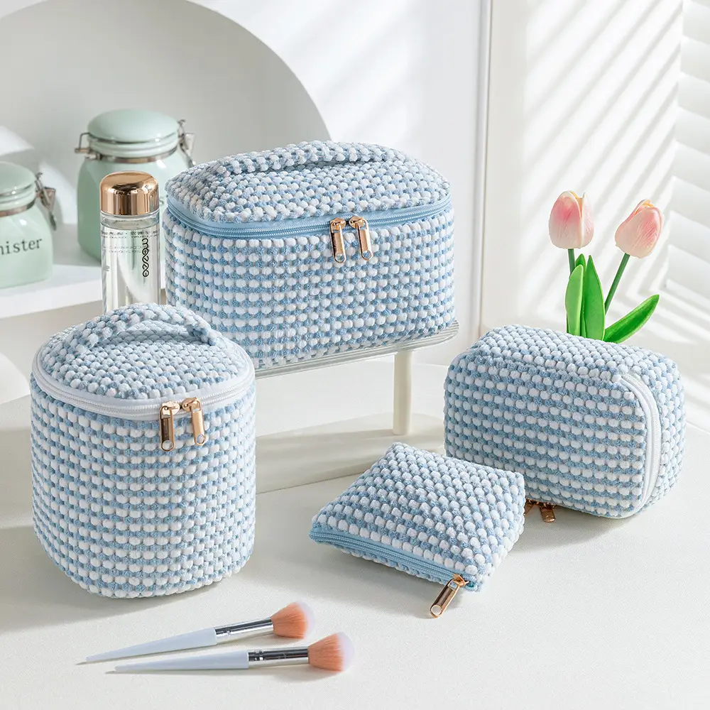 Flannelette Makeup Bag Travel Portable Four-piece Set