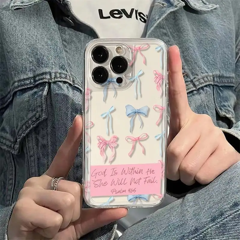Compatible With Bow-shaped English Phone Cases