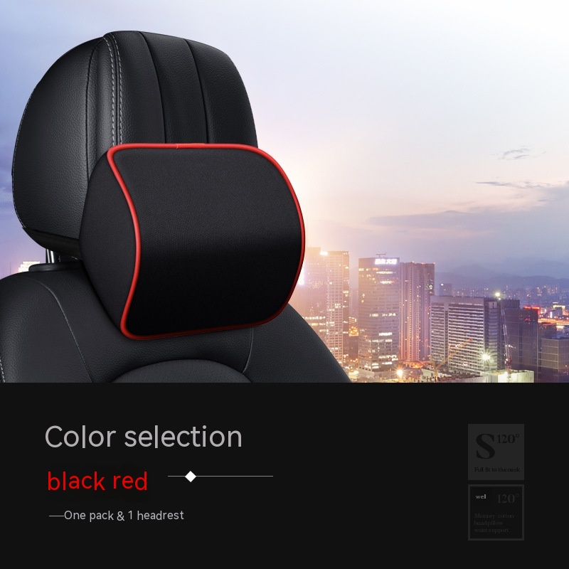 Black Red Headrest 1PCs