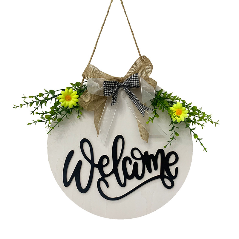 New Ribbon White Welcome Board