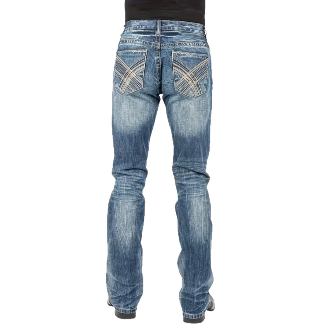 Mens Street-style Straight-leg Trendy Denim Jeans