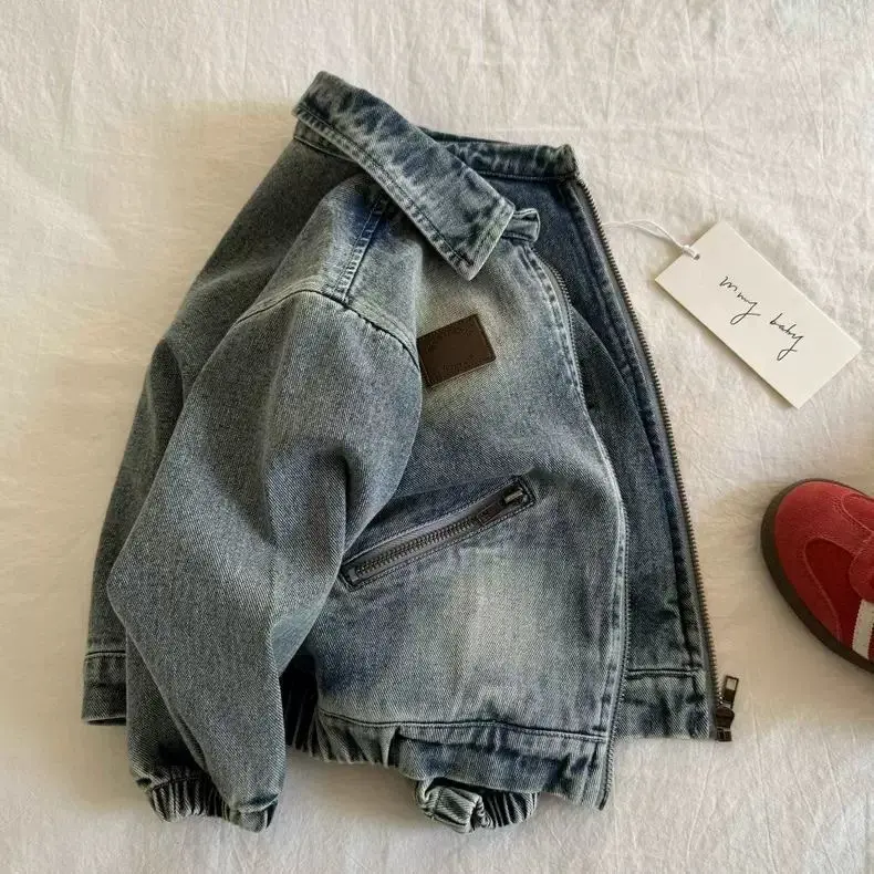 Children's Retro Distressed Korean-style Denim Jacket
