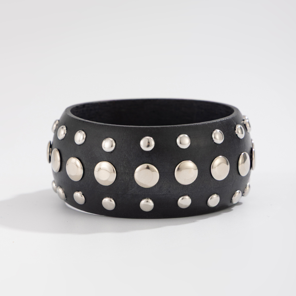 Punk-style Trendy Geometric Circular Wooden Bracelet
