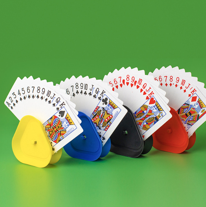 Four-color Triangular Poker Card Holder