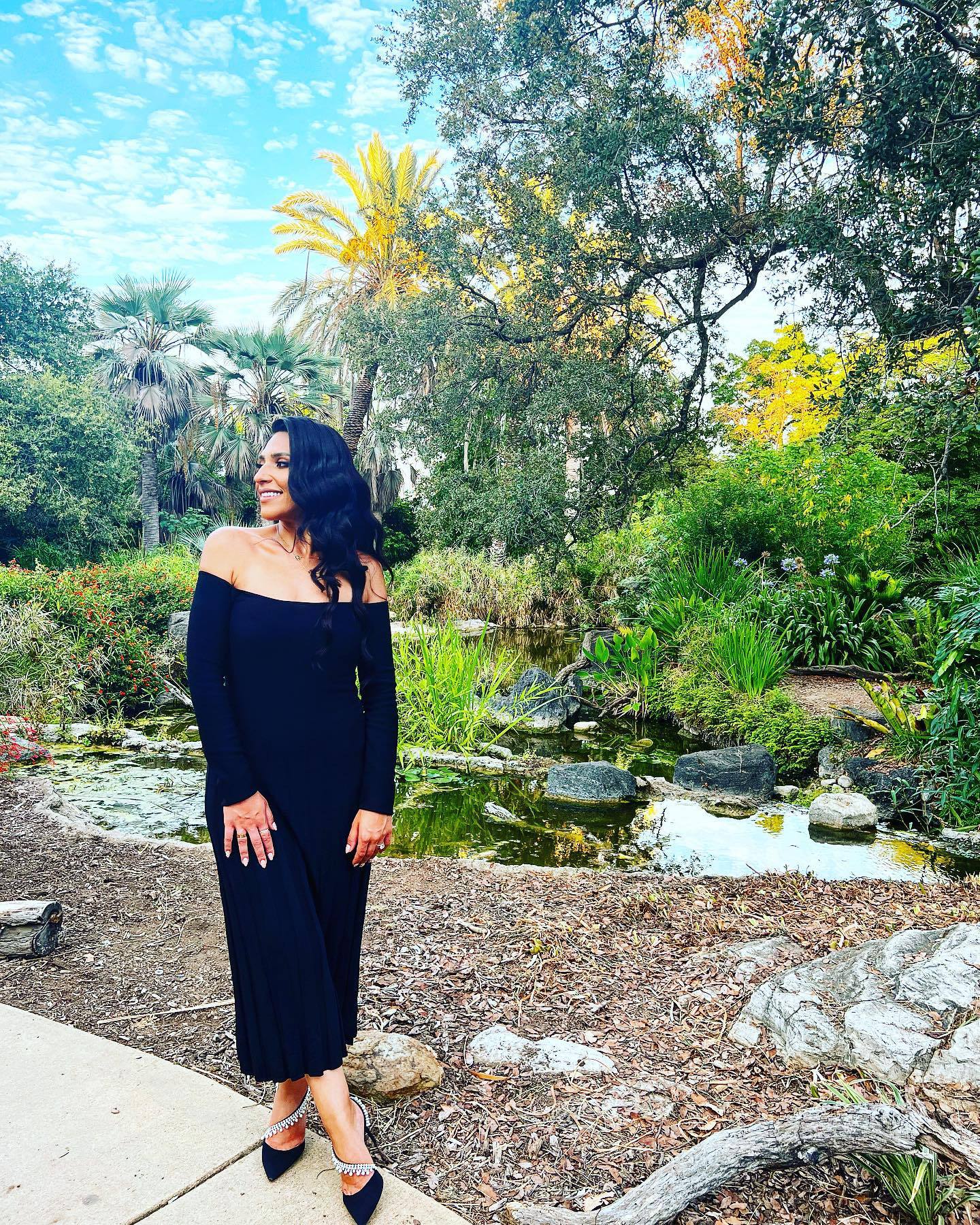 Off-shoulder Collar Sunken Stripe Knitted Dress Women