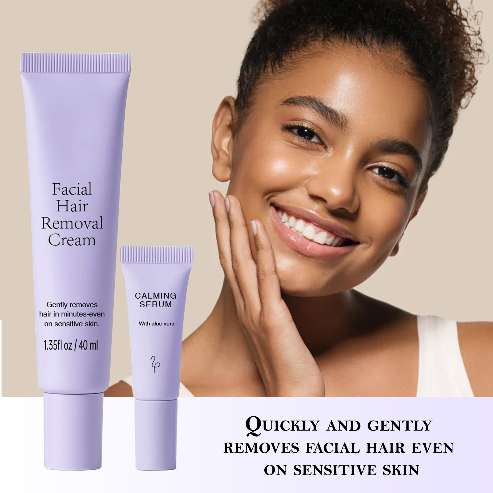 No Standard Face Depilatory Cream 40ml  Suit Sweat Hair Lip Hair Removal Depilatory Cream