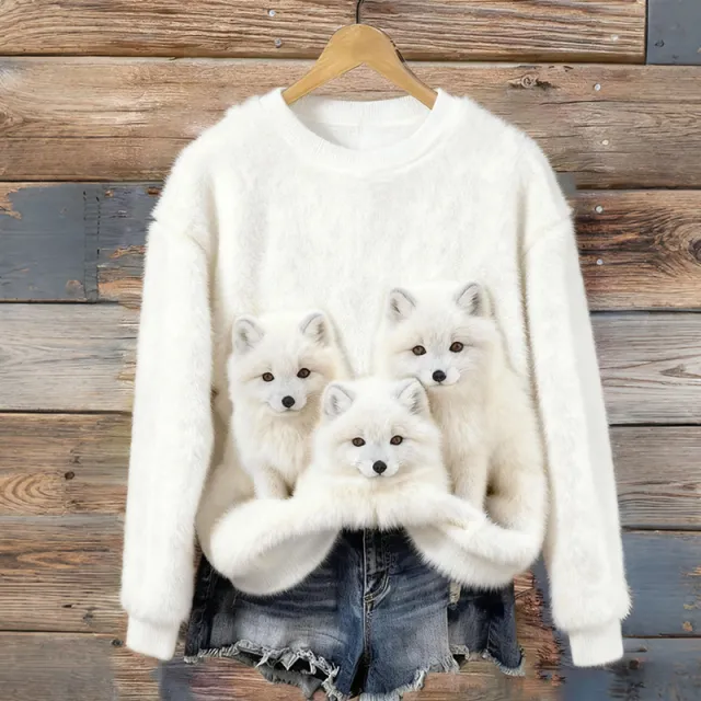 Womens Adorable Christmas Flannel Hoodie With Long Sleeves 3 Style 4Xl - Shop at LoveMi