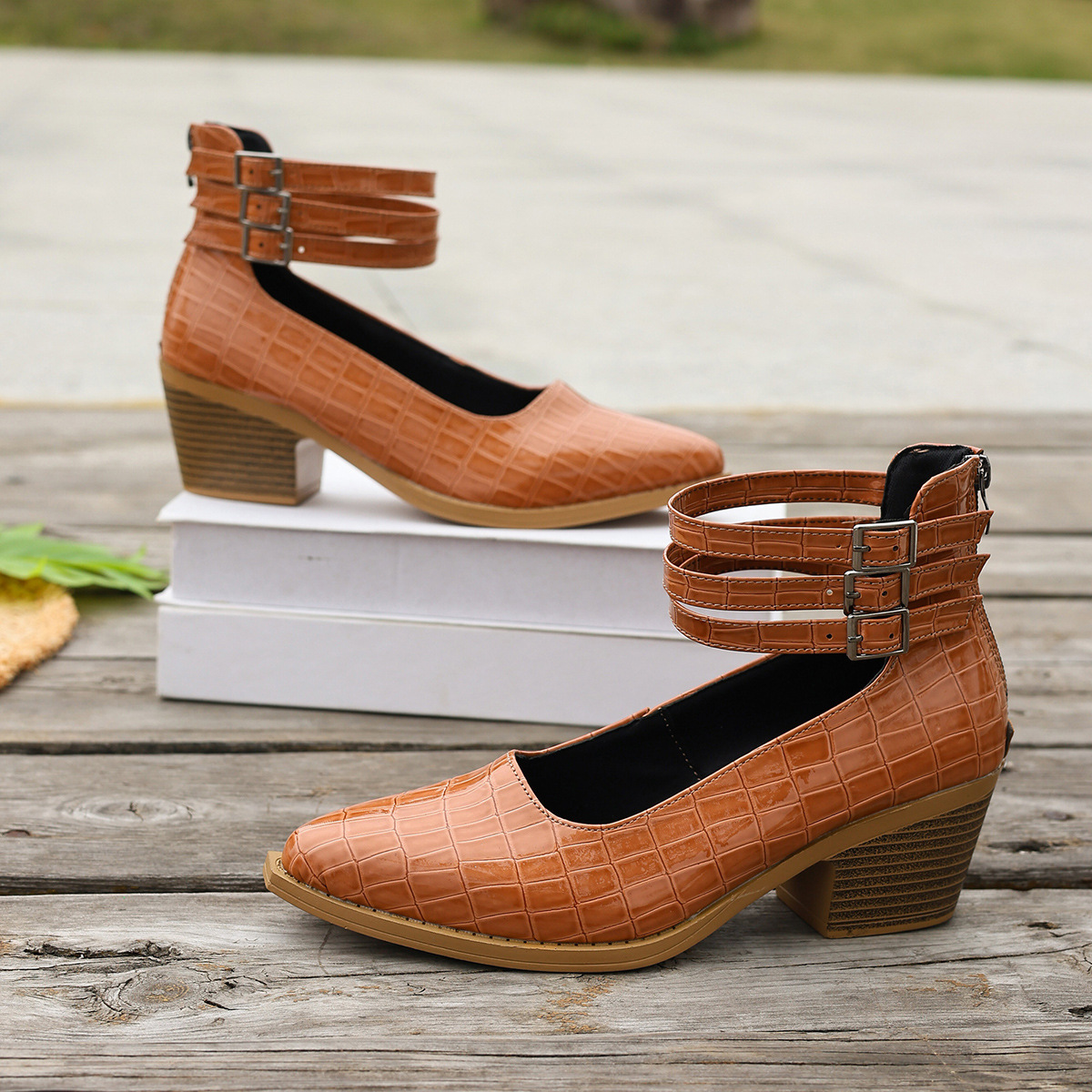 Women's Fashion Zipper High-Heel Pumps 35 7a6465cf fd6c 4a37 983d 29f305a72bfa