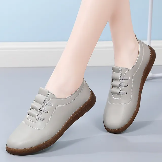 Women's Leather Soft Bottom Pumps Fleece lined Non slip Gray - Shop at LoveMi
