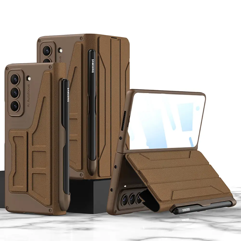 Pen Slot Flip Leather Cover