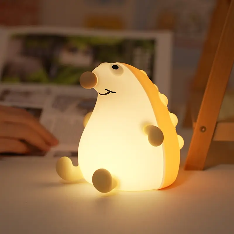 Hedgehog Small Night Lamp Silicone Pat Rechargeable