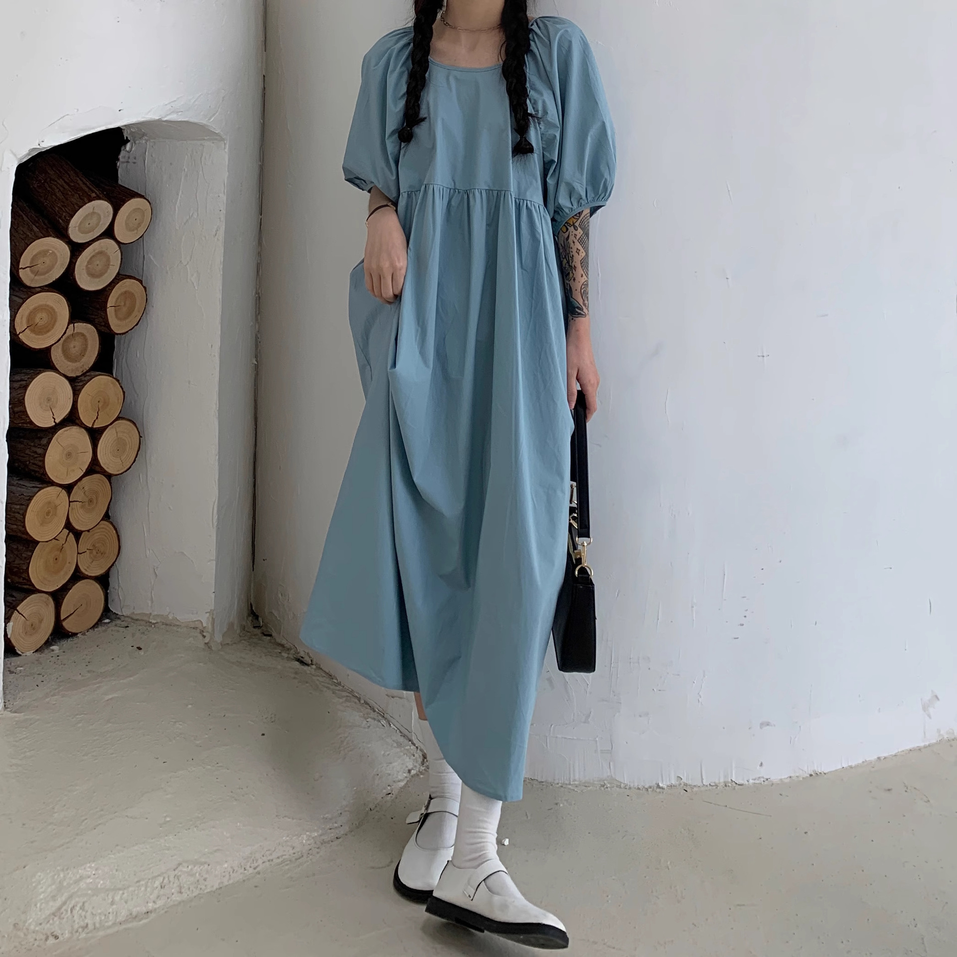 Womens Loose-fit Chic Figure-flattering Dress