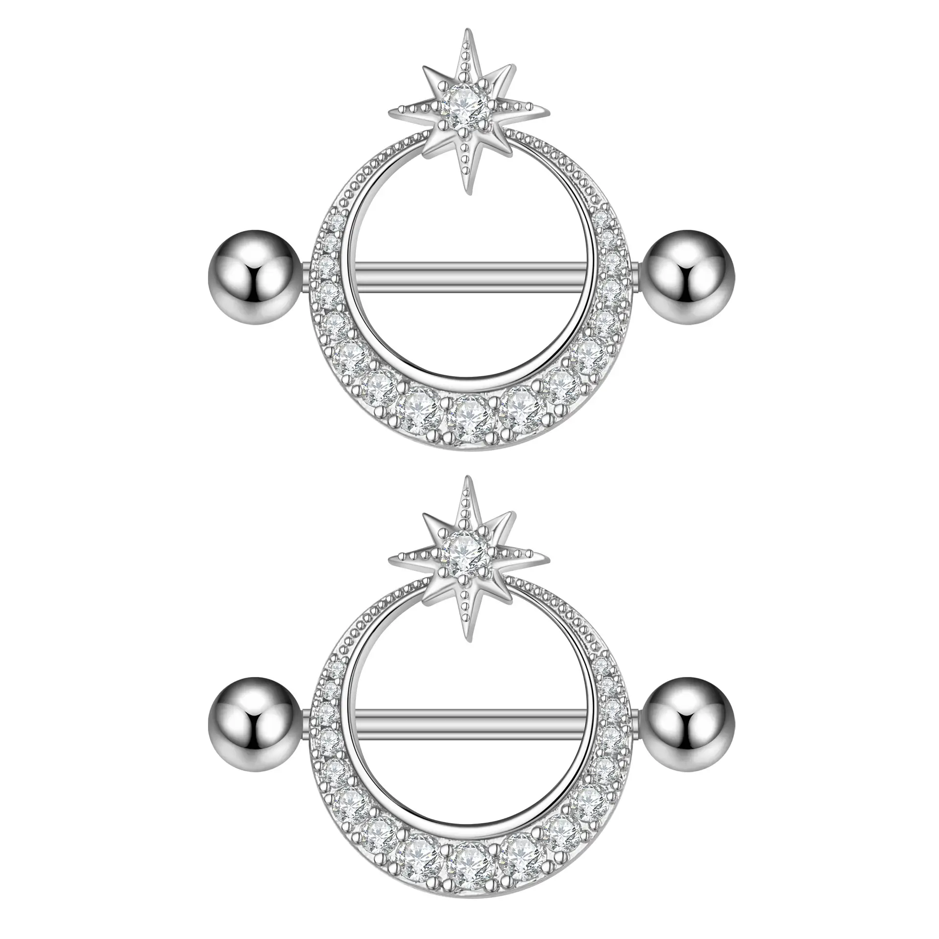 New Zircon Nipple Ring Piercing Jewelry