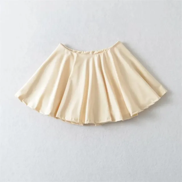 Ballet Girl High Waist Slimming Puff Short Skirt Sweet And Sexy A Line Dance Short Dress Apricot - Shop at LoveMi