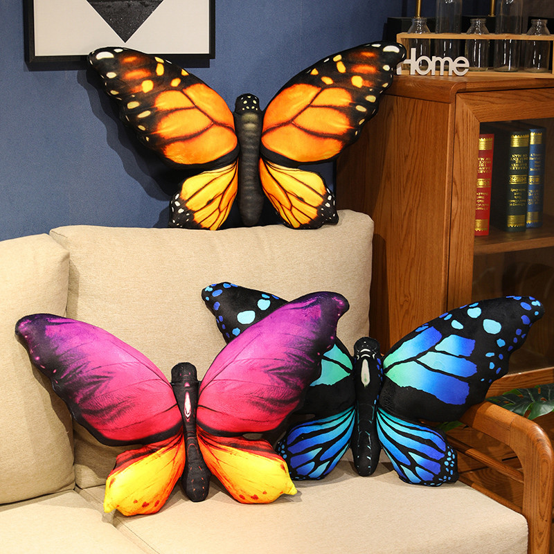 Simulare pernă de pluș fluture - jucărie moale de pluș pentru copii cadou decor dormitor