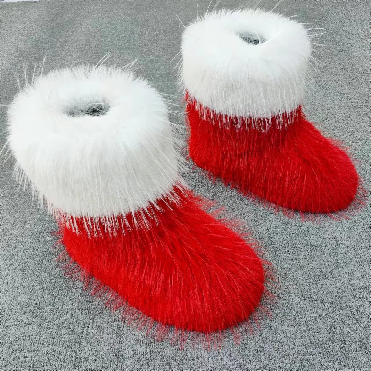 Red And White Boots