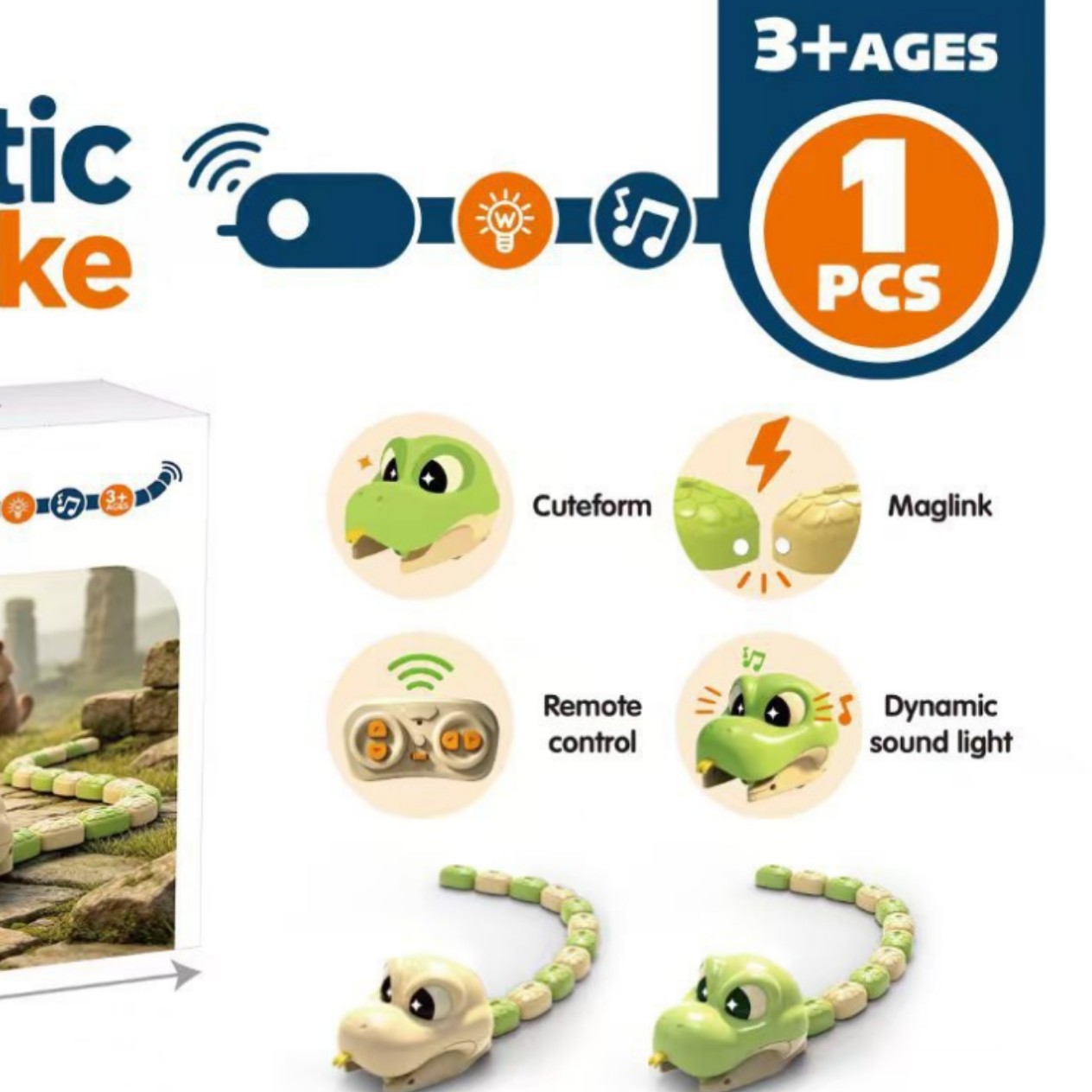 Electric Remote-control Magnetic Snake Toy