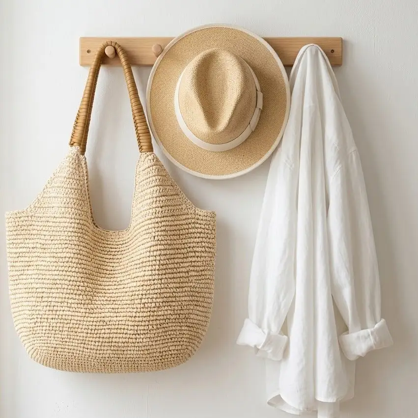 Large-capacity New High-end Straw Bag