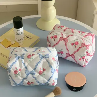 Sweet Gear Package Cute Girl Heart Bow Cosmetic Bag Travel Clutch