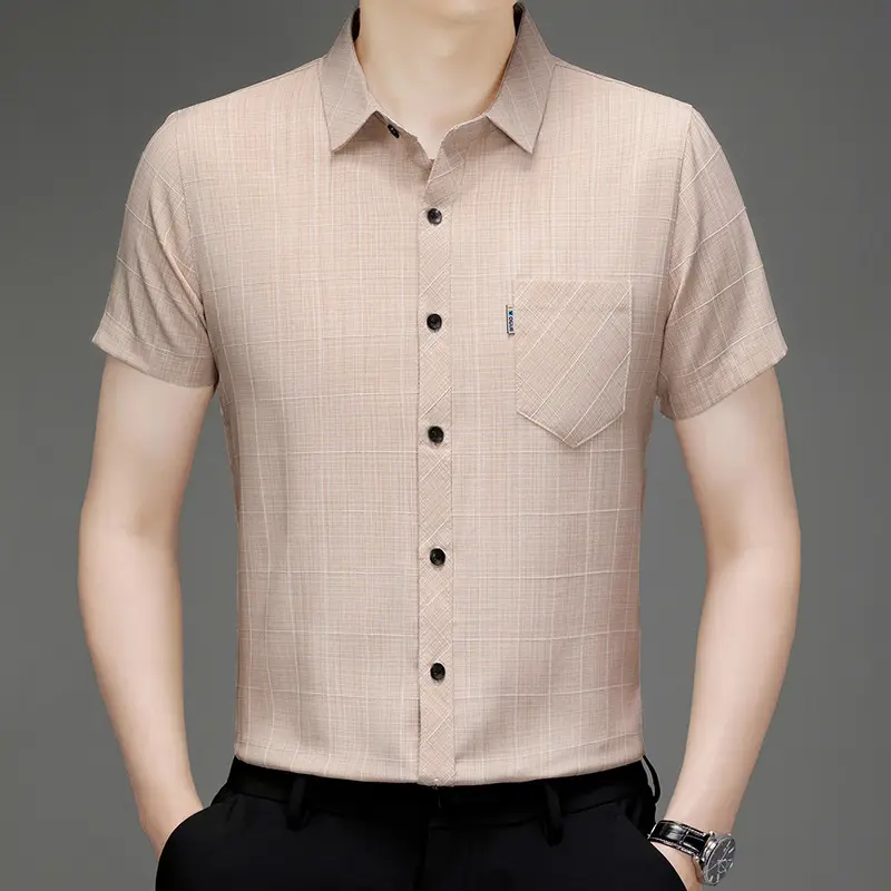 Mens Business-Casual Stretch Casual Shirt