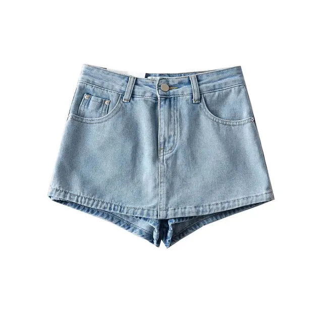 High Waist A Line Skirt Women Light Blue - Shop at LoveMi