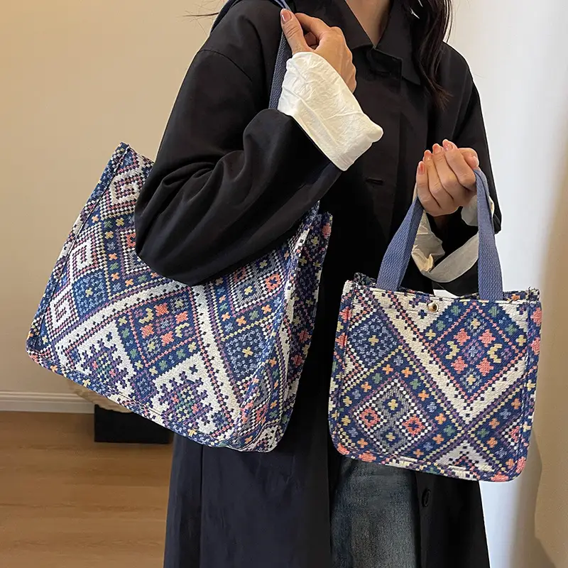 Fashionable Ethnic Style Tote Mom Bag