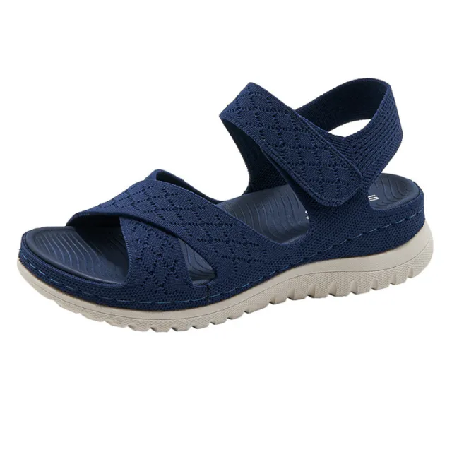 Outdoor Soft Bottom Holiday Travel Seaside Beach Flat Plus Size Blue - Shop at LoveMi
