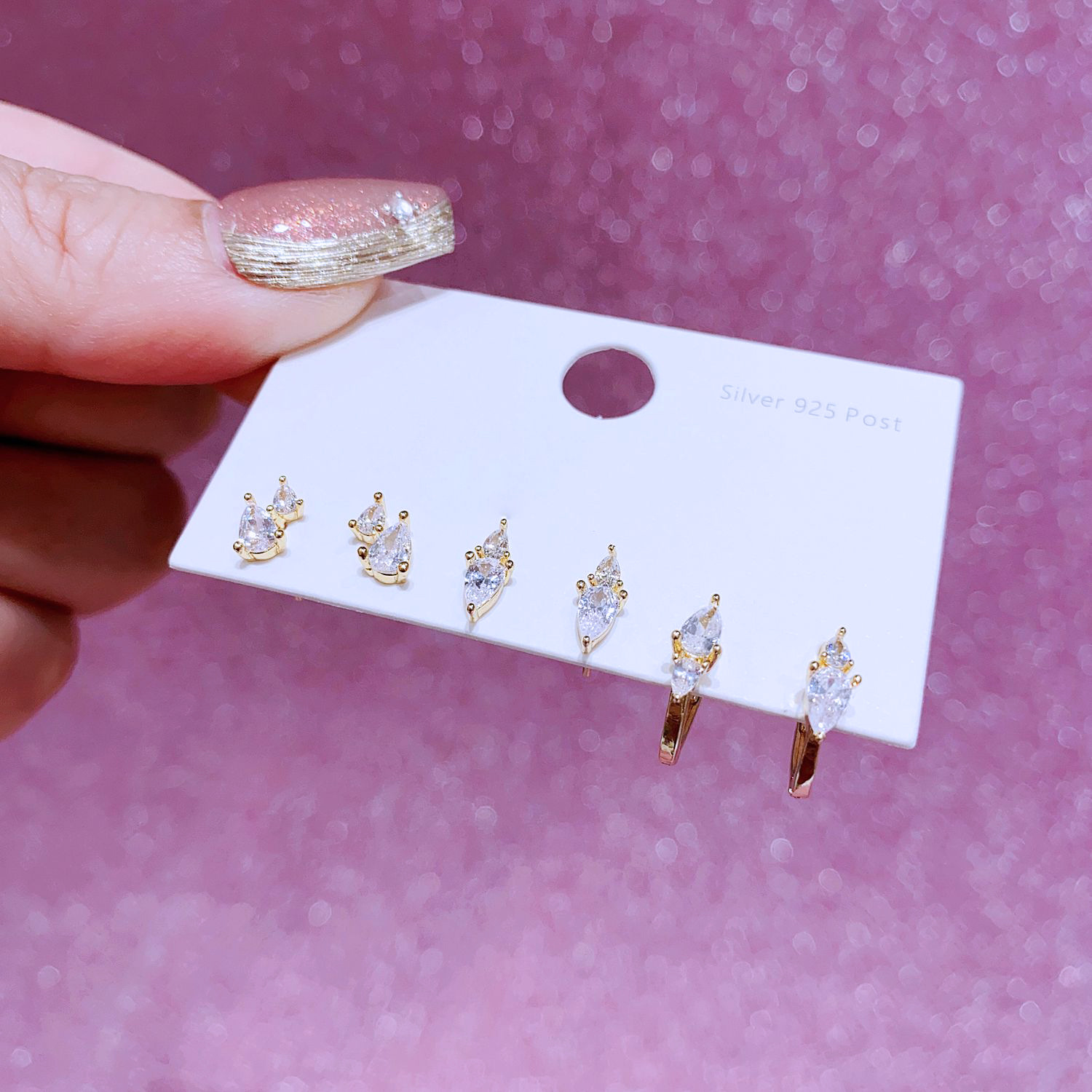 Super Advanced Sensor 925 Silver Pin Earrings Suit