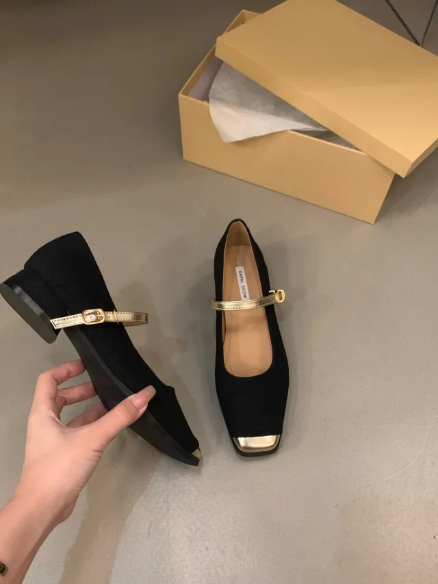 Chunky Heel French Style Classic Style Mary Jane Shoes Women Black - Shop at LoveMi