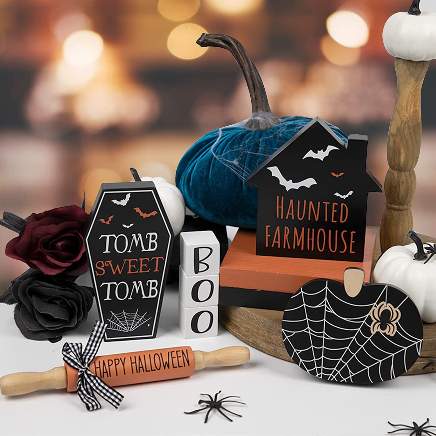 Halloween Layered Tray Decoration Grave Haunted House (Five