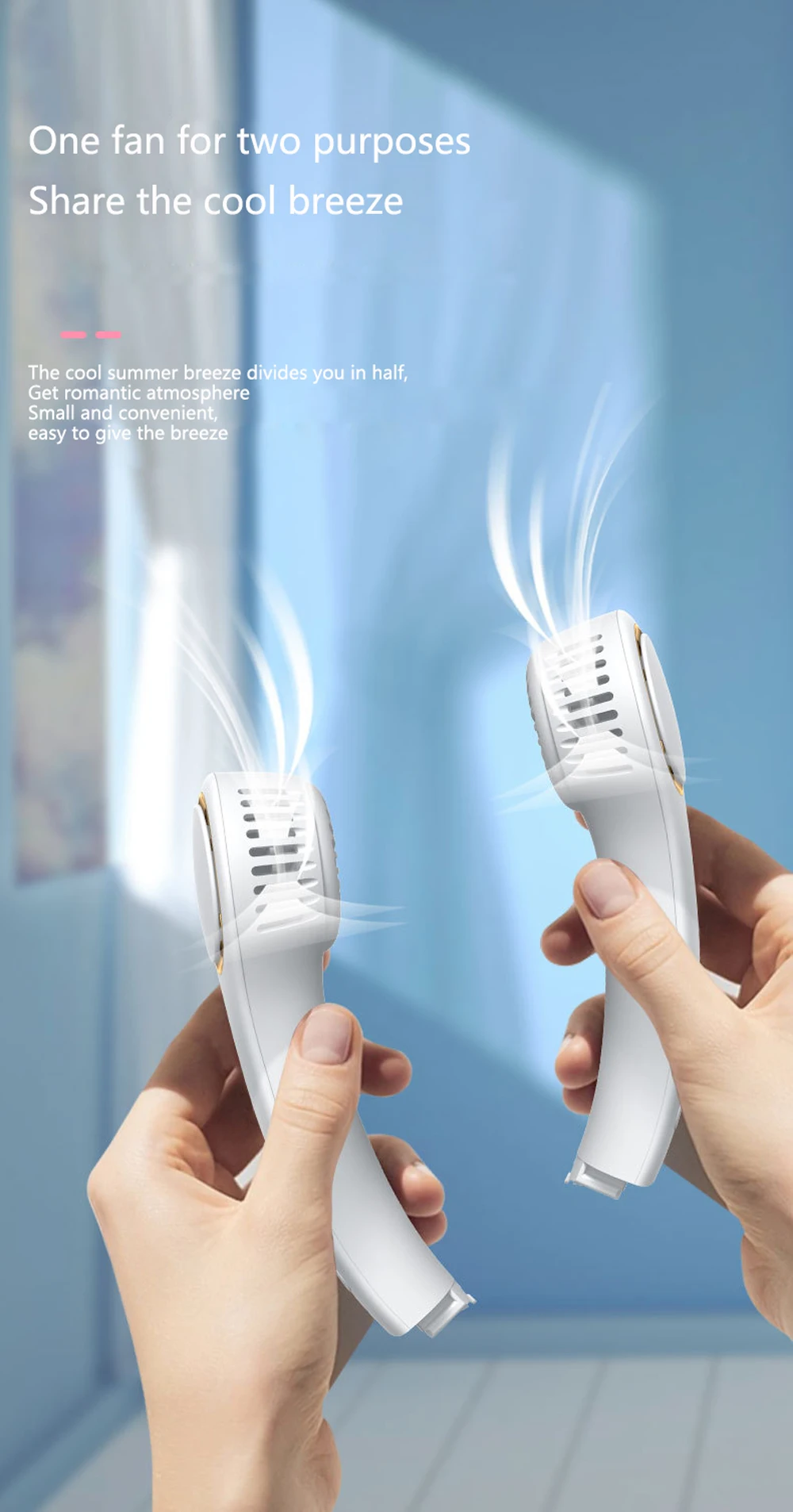 Detachable Neck Fan Usb Convenient Portable Mute