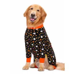 Anti-fur Pajamas Bow Decoration Big Dog Four-legged Pet Clothing - Orange Bow - View 1